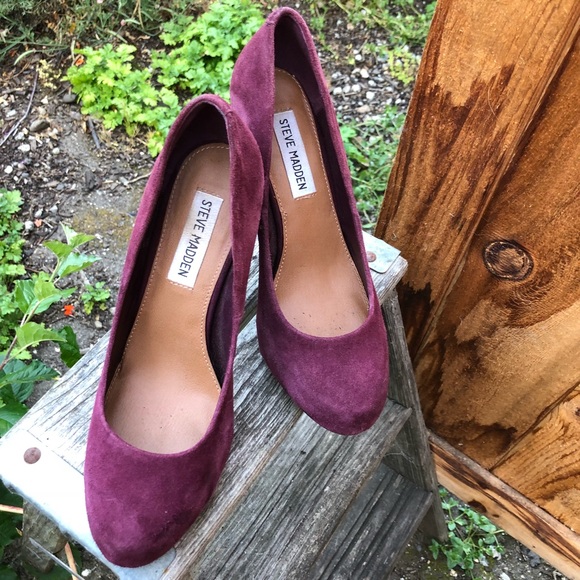 Steve Madden burgundy wine platform heels 👠 - Picture 3 of 7